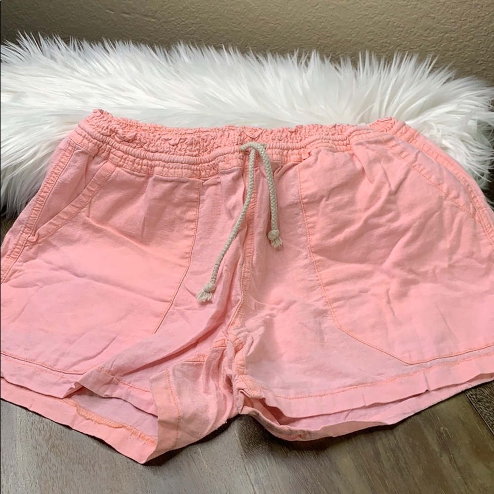 Linen Drawstring Cargo Shorts